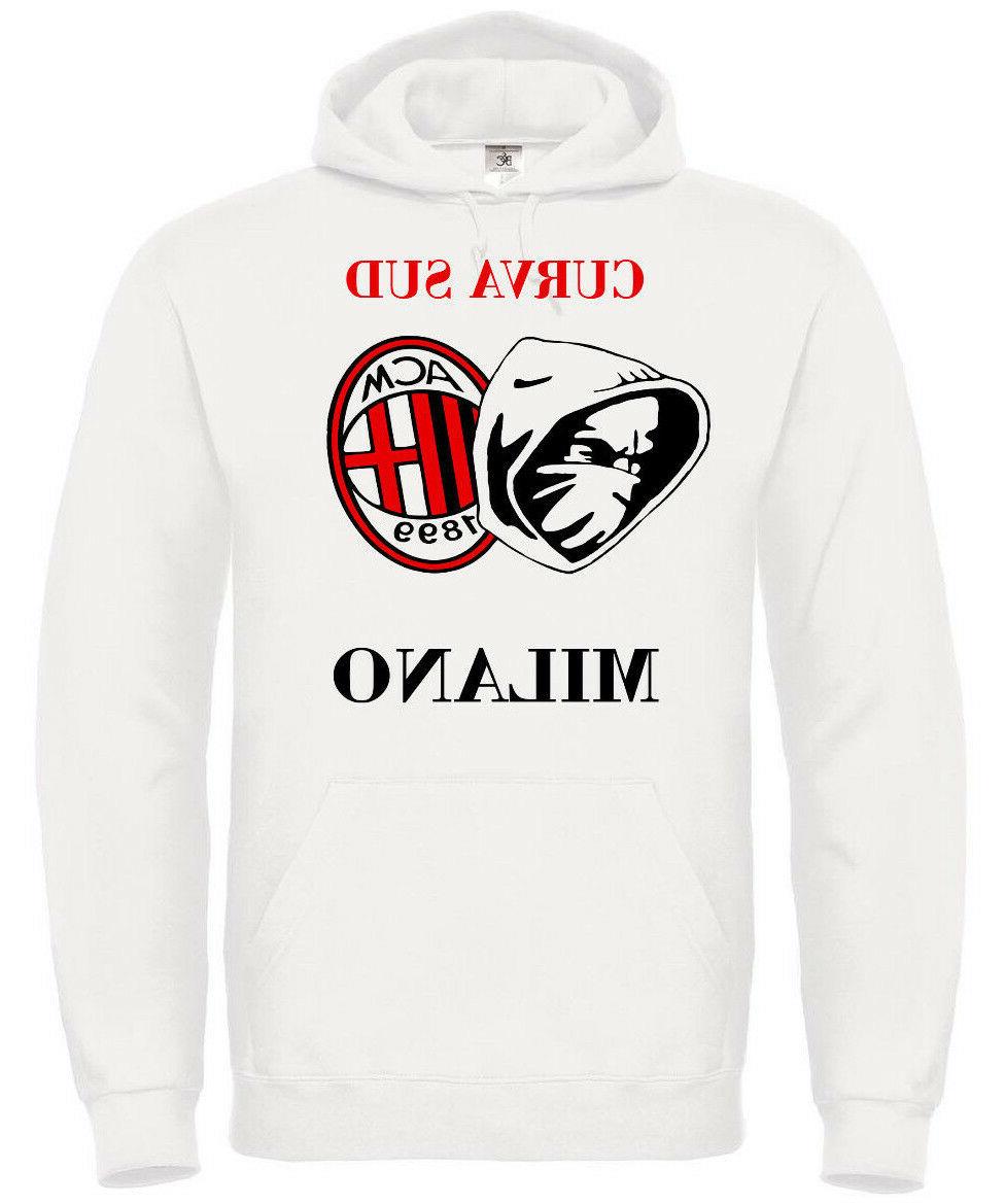 felpa con cappuccio unisex milan ultras rossonero
