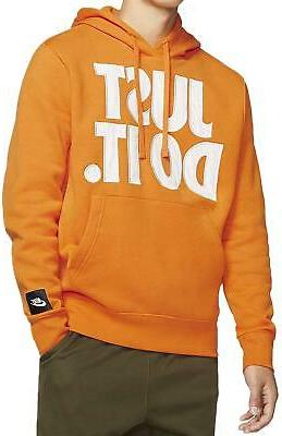 felpa con cappuccio uomo arancione bv5109873