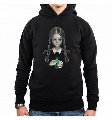 felpa con cappuccio uomo death bores me