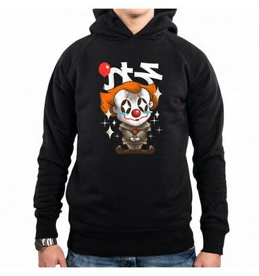 felpa con cappuccio uomo kawaii it clown