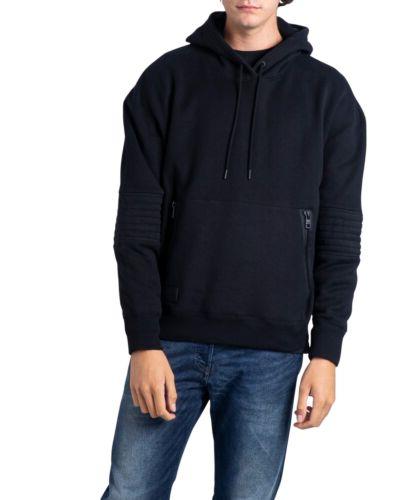 felpa con cappuccio uomo moto zip hoodie