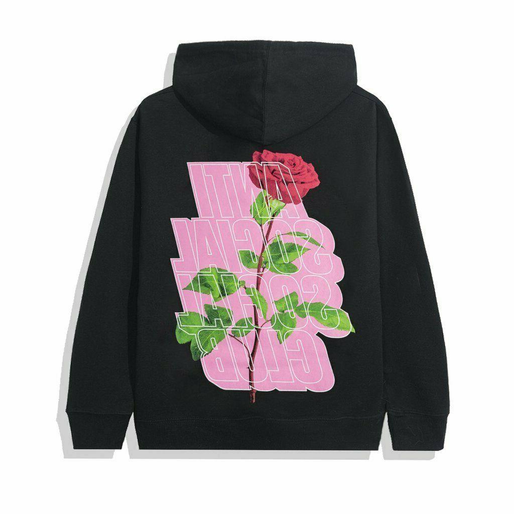 felpa con cappuccio uomo ragazzo black rose