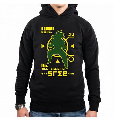 felpa con cappuccio uomo saiyan power over