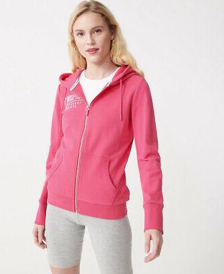 felpa con cappuccio zip e tessuto loopback
