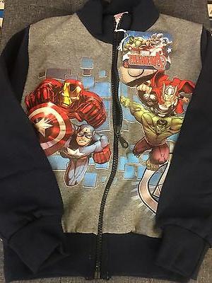 felpa con zip avengers taglia 4 5