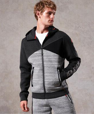 felpa con zip cappuccio e design intrecciato