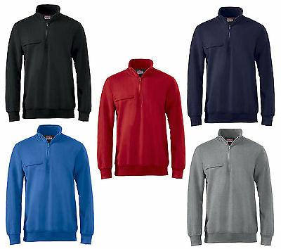 felpa con zip corta e taschino maglione