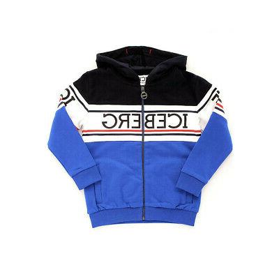 felpa con zip e cappuccio bambino mfice9306b