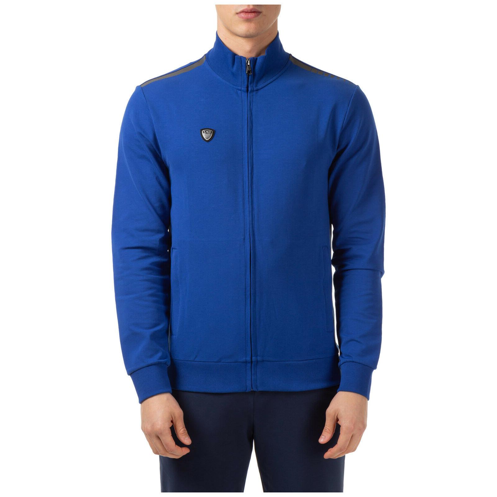 felpa con zip uomo 3hpm81pjp7z1570 blu mazarine