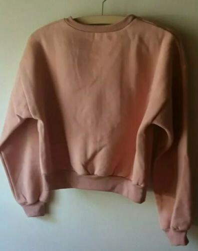 felpa corta donna crop top rosa