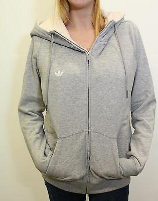 felpa da donna grigia slim zip con