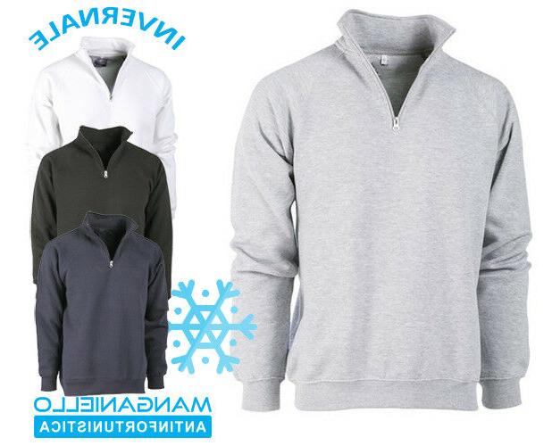 felpa da lavoro uomo invernale mezza zip