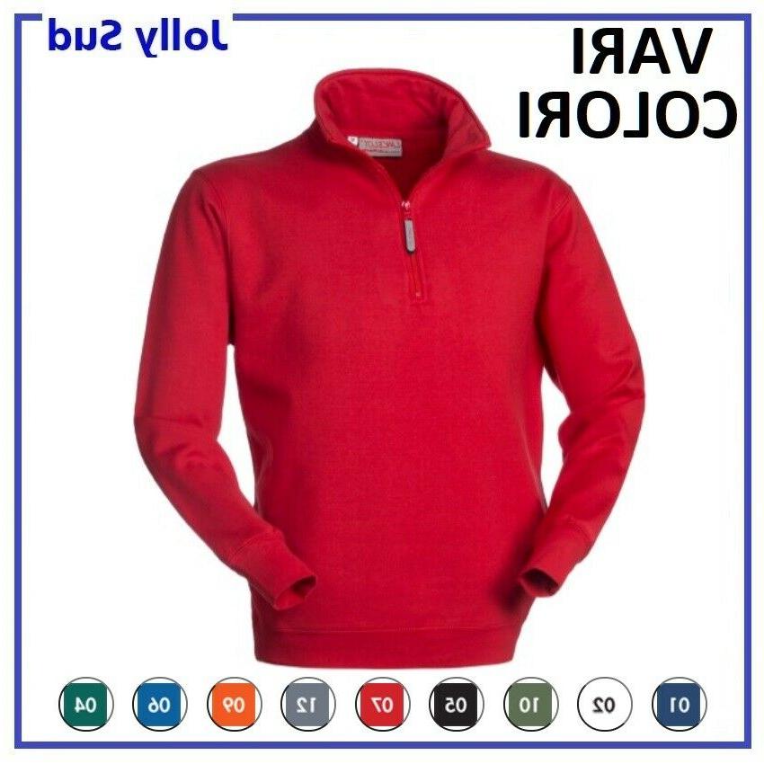 CHEMAGLIETTE! Felpa Da Lavoro Uomo Micro Pile – Mezza Zip Collo Alto JRC Malmo, Manica Lunga