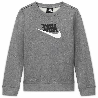 felpa da ragazzo girocollo club fleece grigia