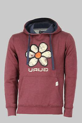 felpa da uomo con cappuccio bordeaux regular
