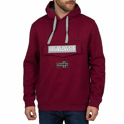 felpa da uomo con cappuccio burgee amaranto