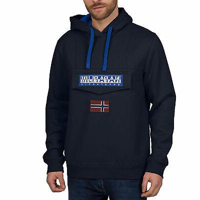 felpa da uomo con cappuccio burgee blu