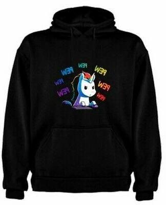 felpa divertenti unicorno gamer dv129 sil