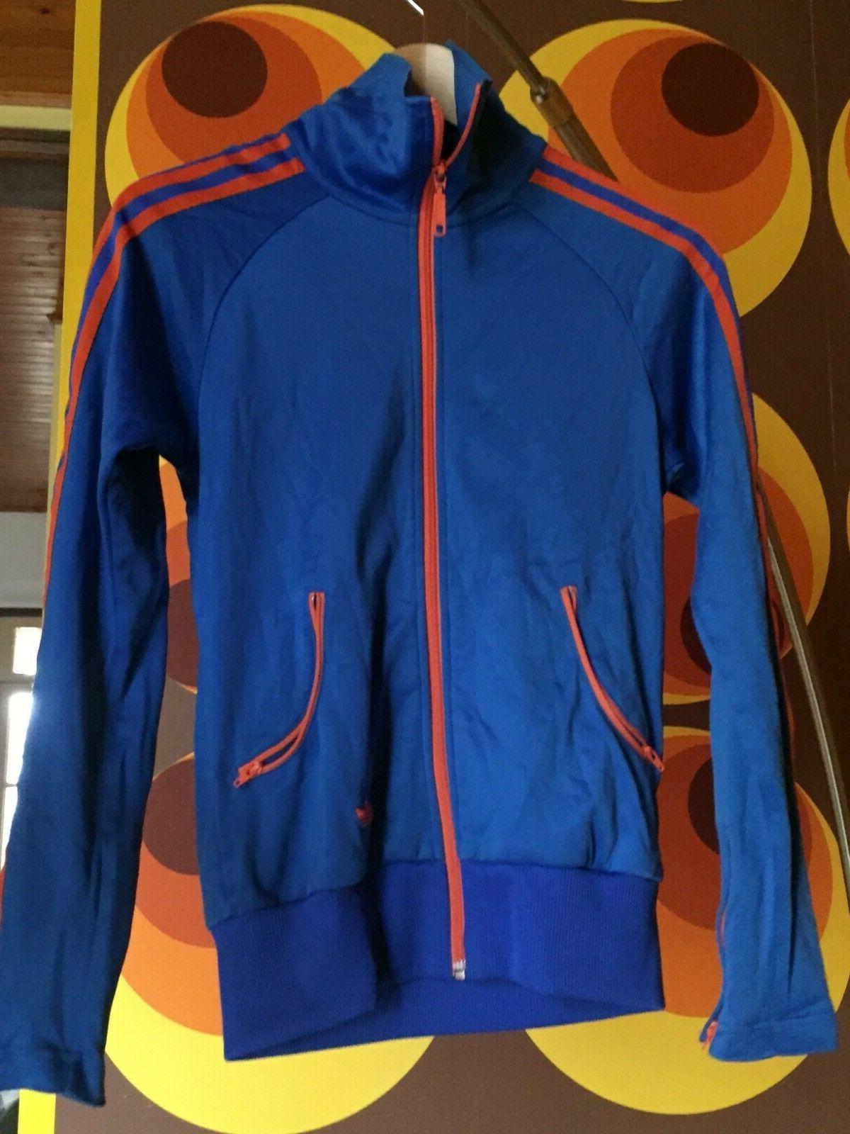 felpa donna blu elettrico e arancione