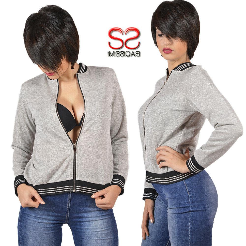 felpa donna con zip senza cappuccio invernale