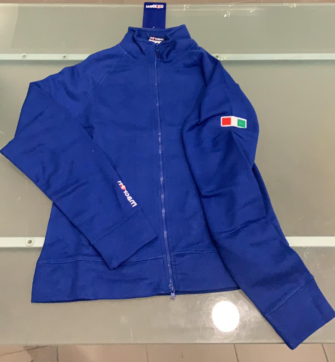 felpa donna full zip lyra azzurra promo