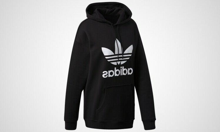 felpa donna garzata cappuccio original hoodie trefoil