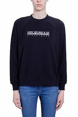 felpa donna girocollo con ricamo logo