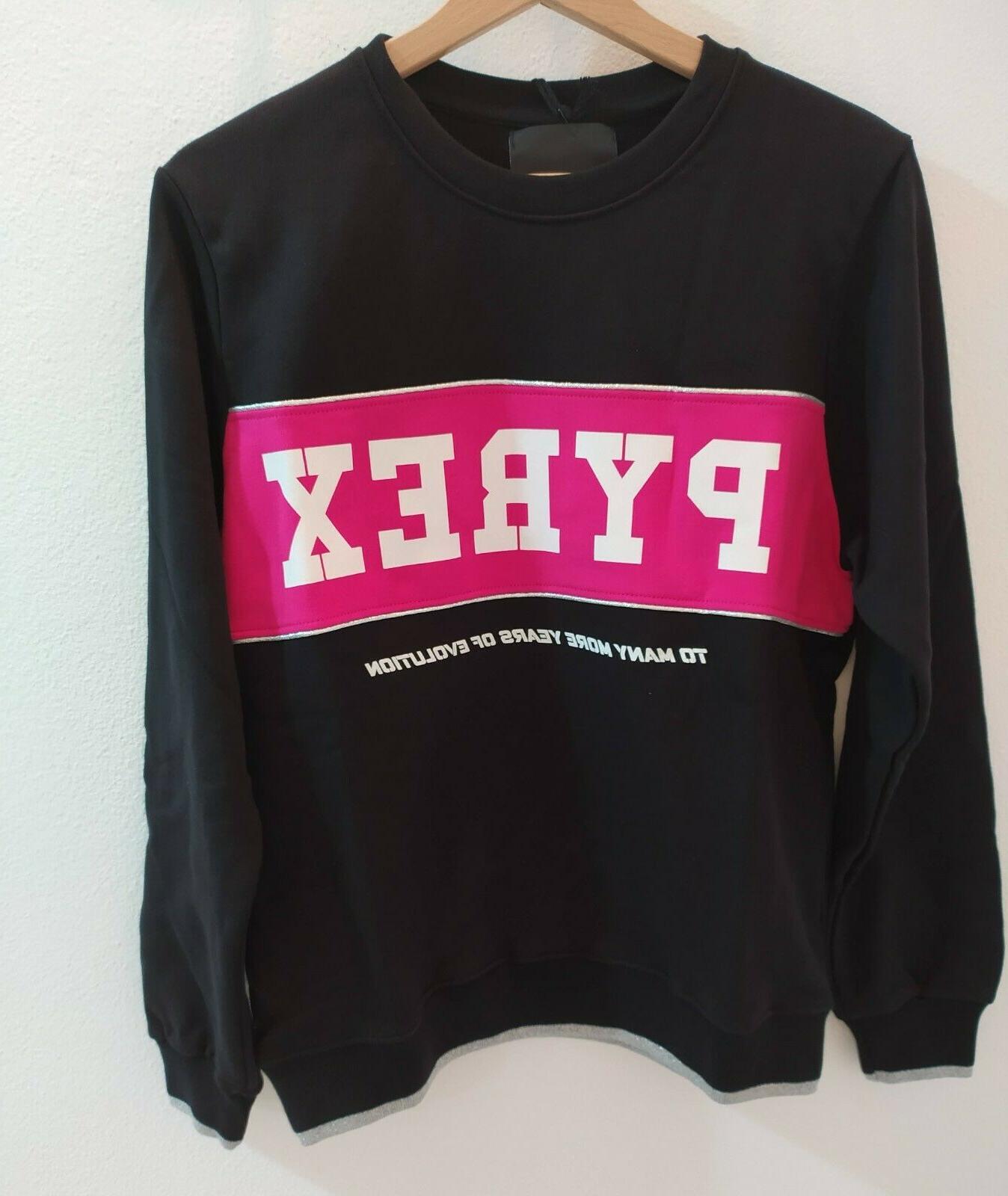 felpa donna nera fucsia logo dettagli argento