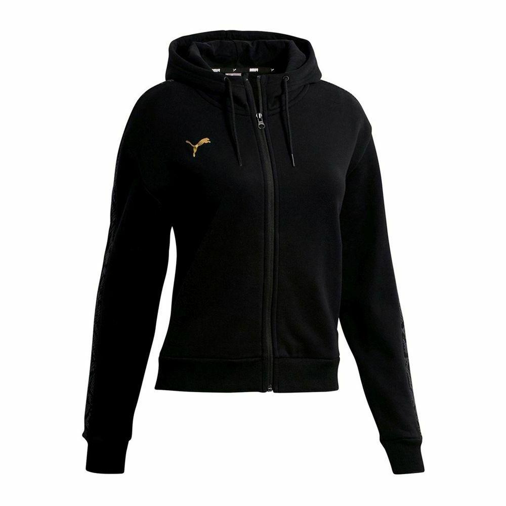 felpa donna nera in cotone felpato con