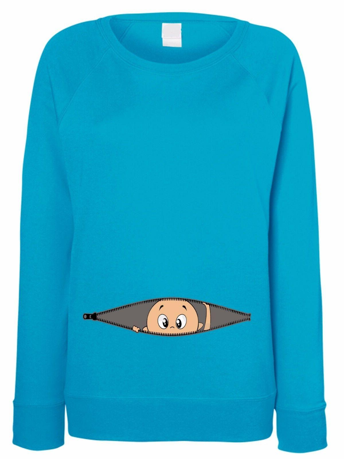 felpa donna premaman bimbo sbircia zip maglioncino