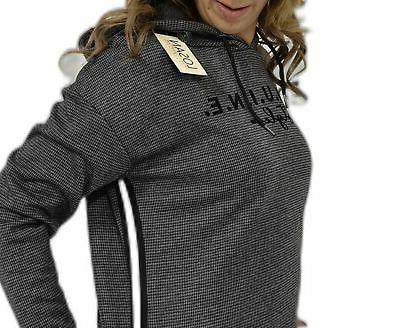felpa donna ragazza fantasia pied de poule