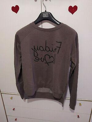 felpa donna ragazza tg s verde caki