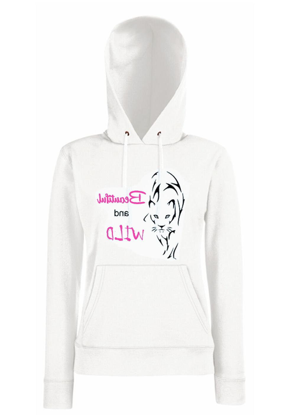 felpa donna silhouette puma frase beautiful wild