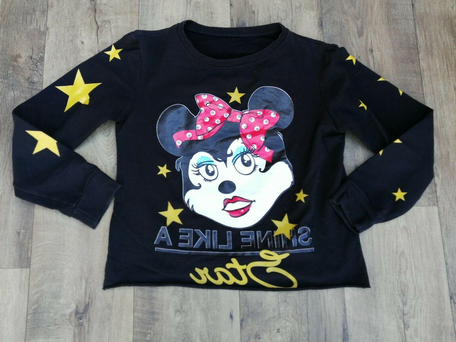 felpa donna topolino minnie nera girocollo made
