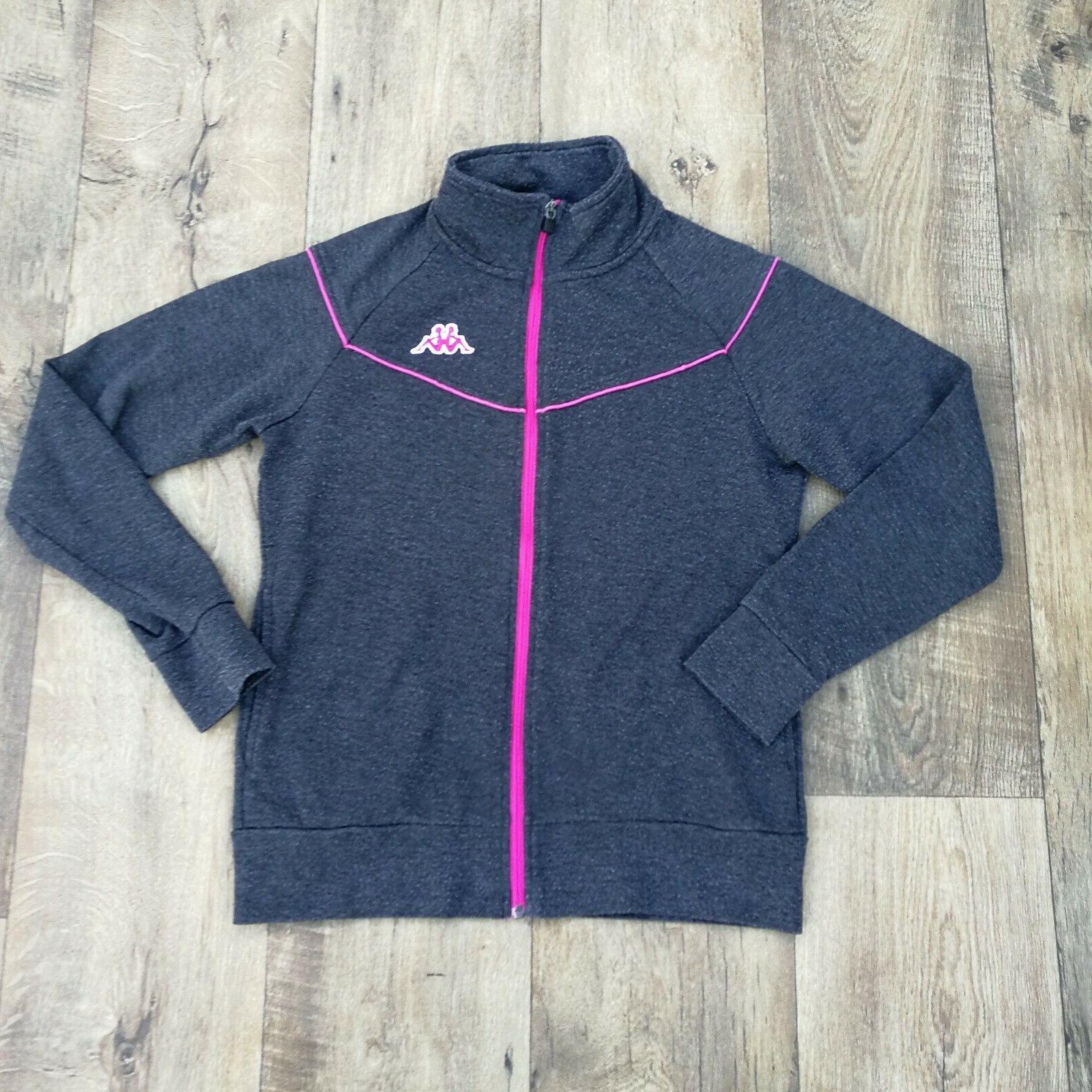 felpa donna zip intera grigia e rosa