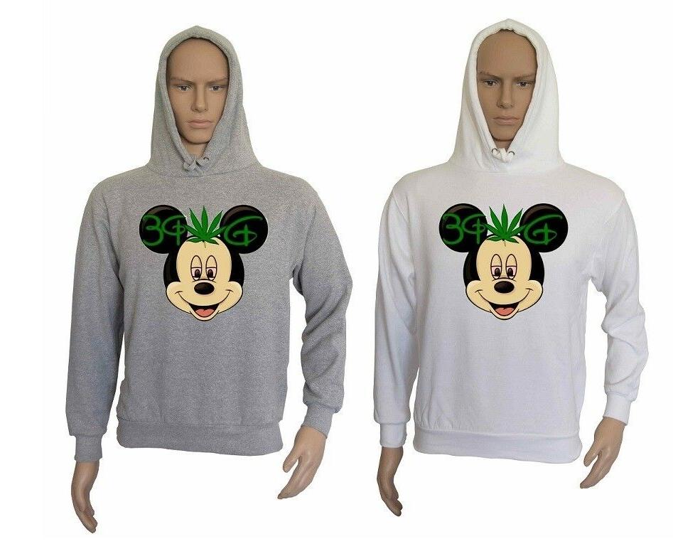 felpa felpata uomo topolino dope weed moda