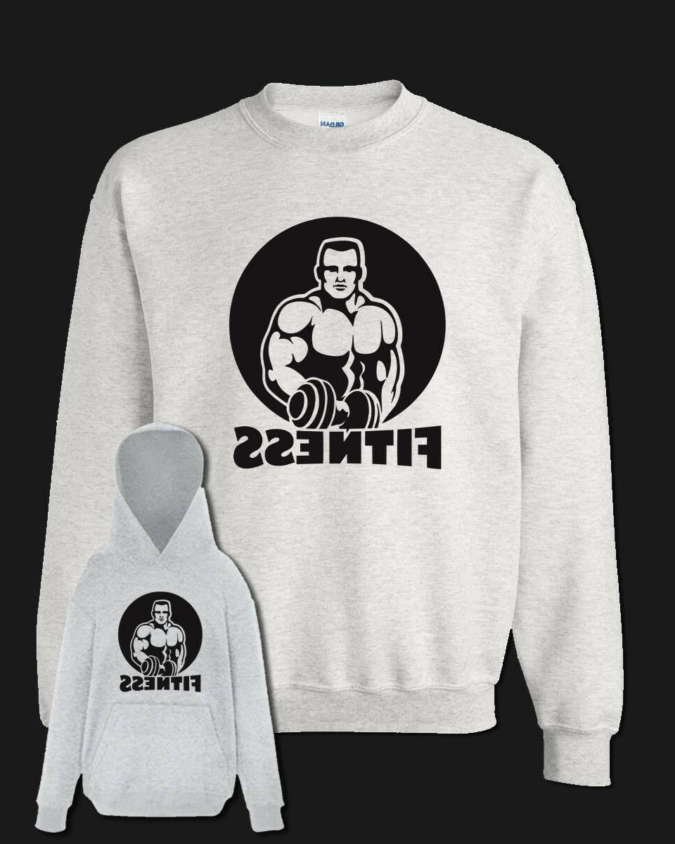 felpa fitness palestra pesi cross fit grigia