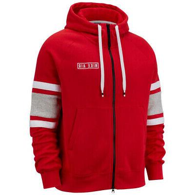 felpa full zip uomo sportwearair rossa codice
