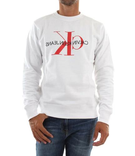 felpa g uomo mod j30j315595 yaf bianco