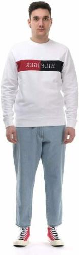 Tommy Hilfiger FELPA G  Uomo Mod. MW0MW13040  YBR WHITE