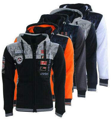 felpa geday uomo men full zip cappuccio