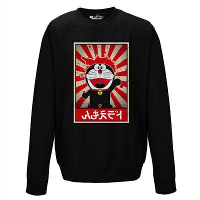 felpa girocollo cartoni animati manga anime doraemon
