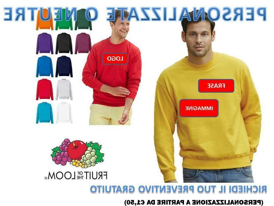 felpa girocollo da uomo cotone non felpato