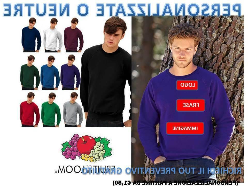 felpa girocollo da uomo maglia cotone felpata
