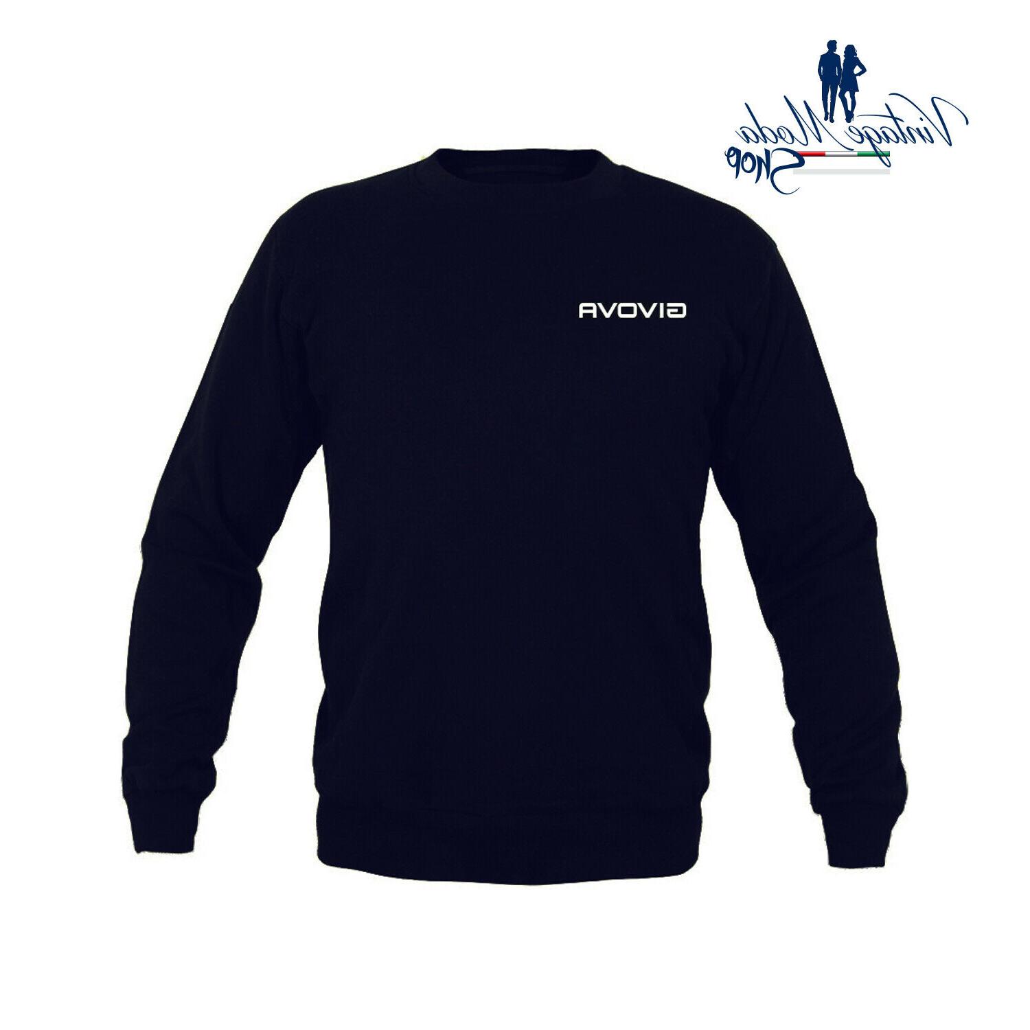 felpa girocollo invernale uomo ma025 blu sport