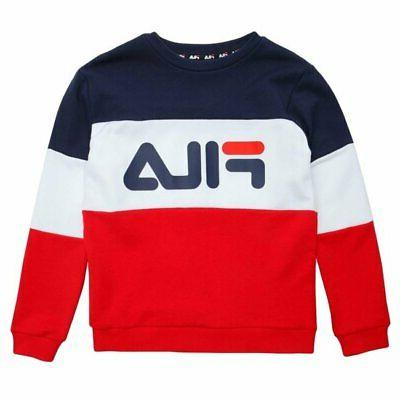 felpa girocollo misto cotone colorblock bimbo