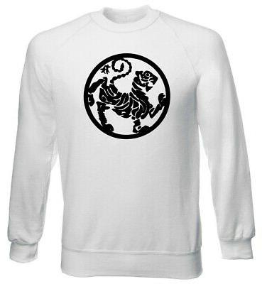 felpa girocollo uomo bianca tam0163 shotokan tiger
