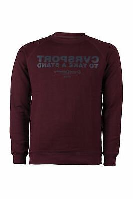 felpa girocollo uomo bordeaux regular fit