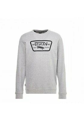 felpa girocollo uomo full patch crew cement