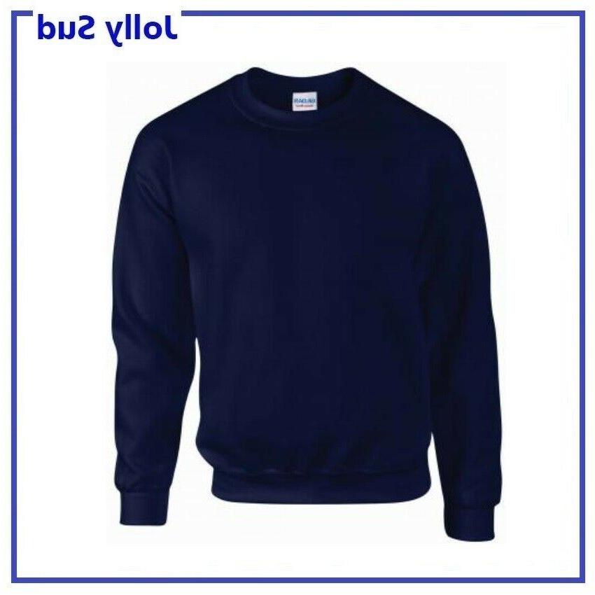 felpa girocollo uomo senza cappuccio blu da